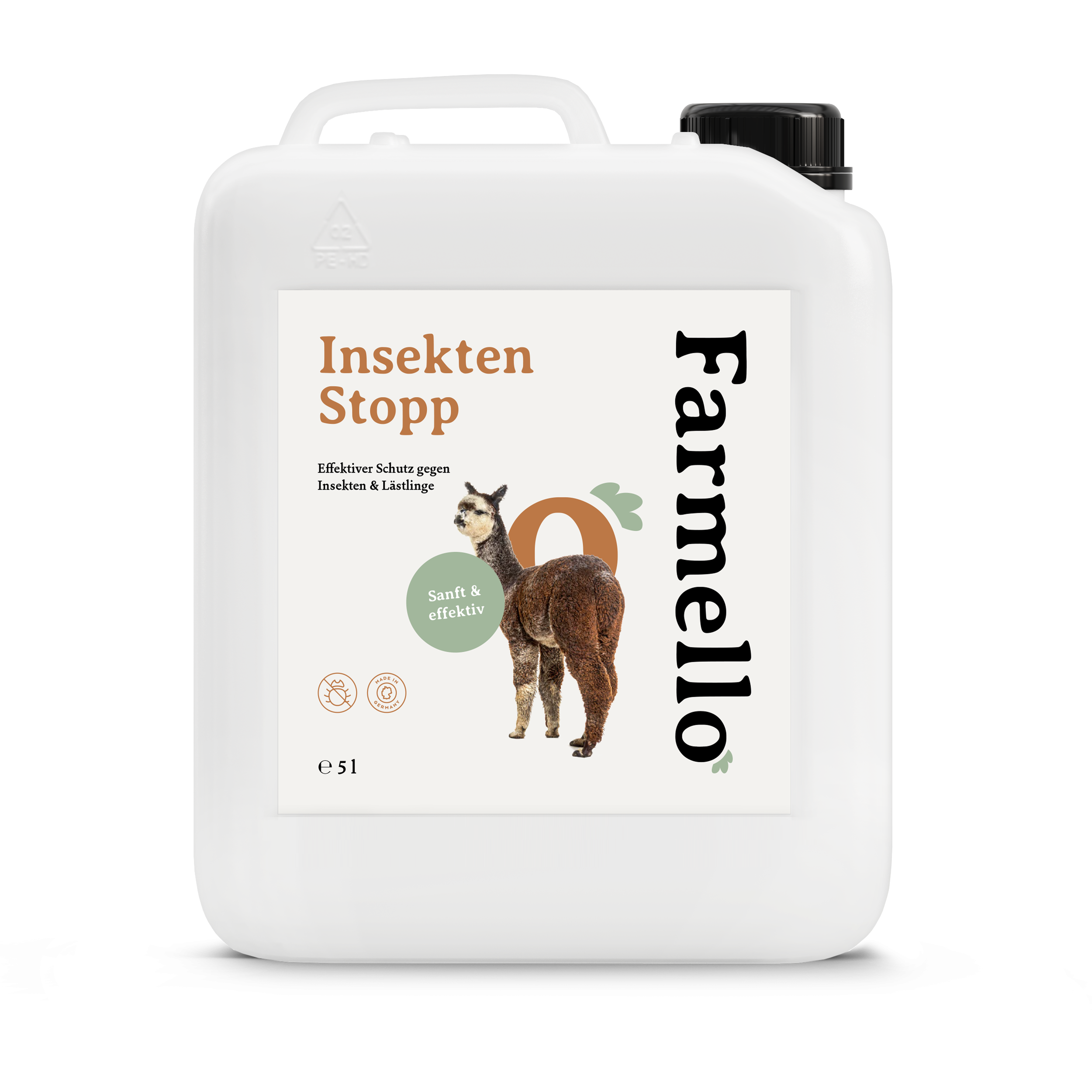 Farmello Insekten-Stopp-Spray für Alpakas | 5 L Kanister