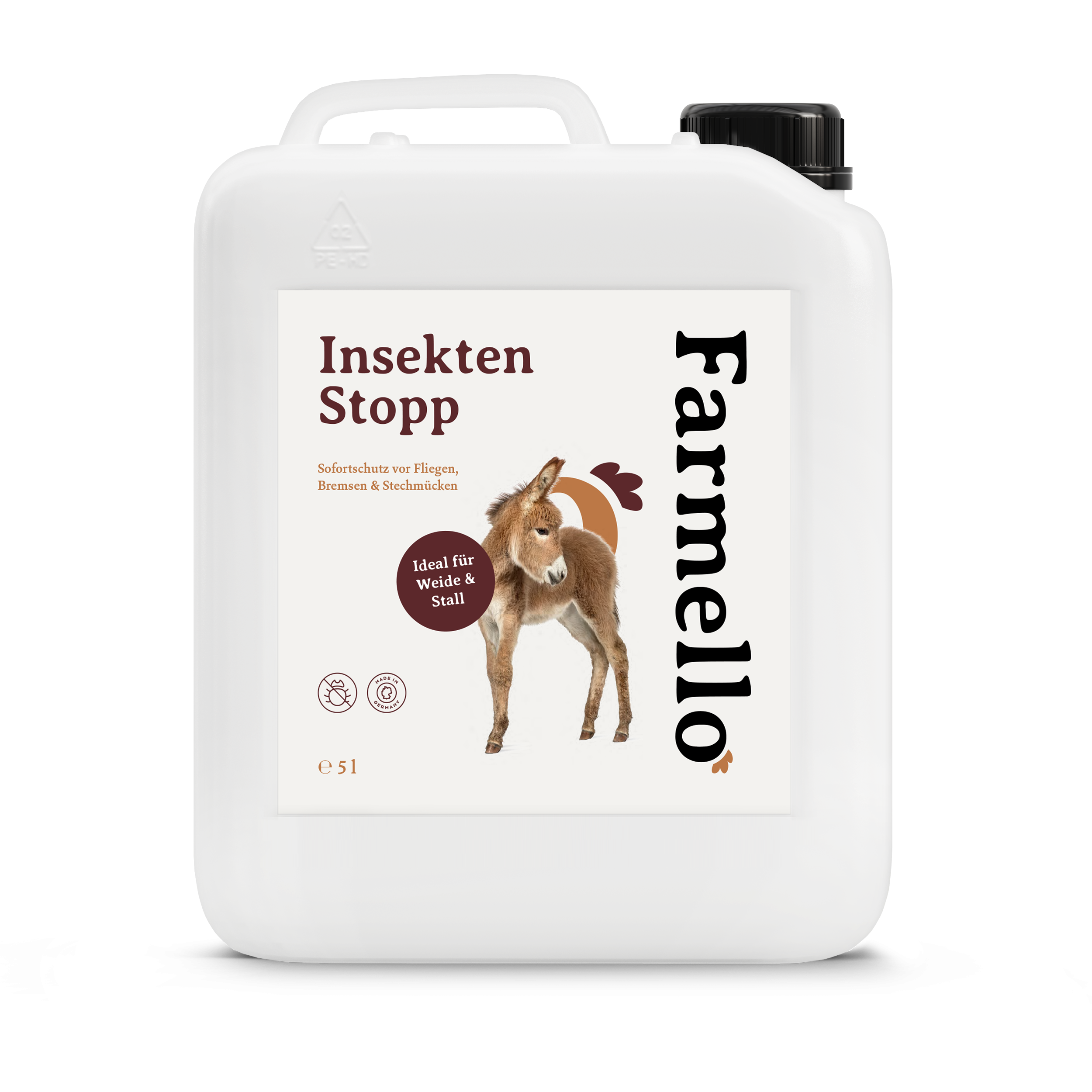 Farmello Insekten-Stopp-Spray für Esel | 5 L Kanister