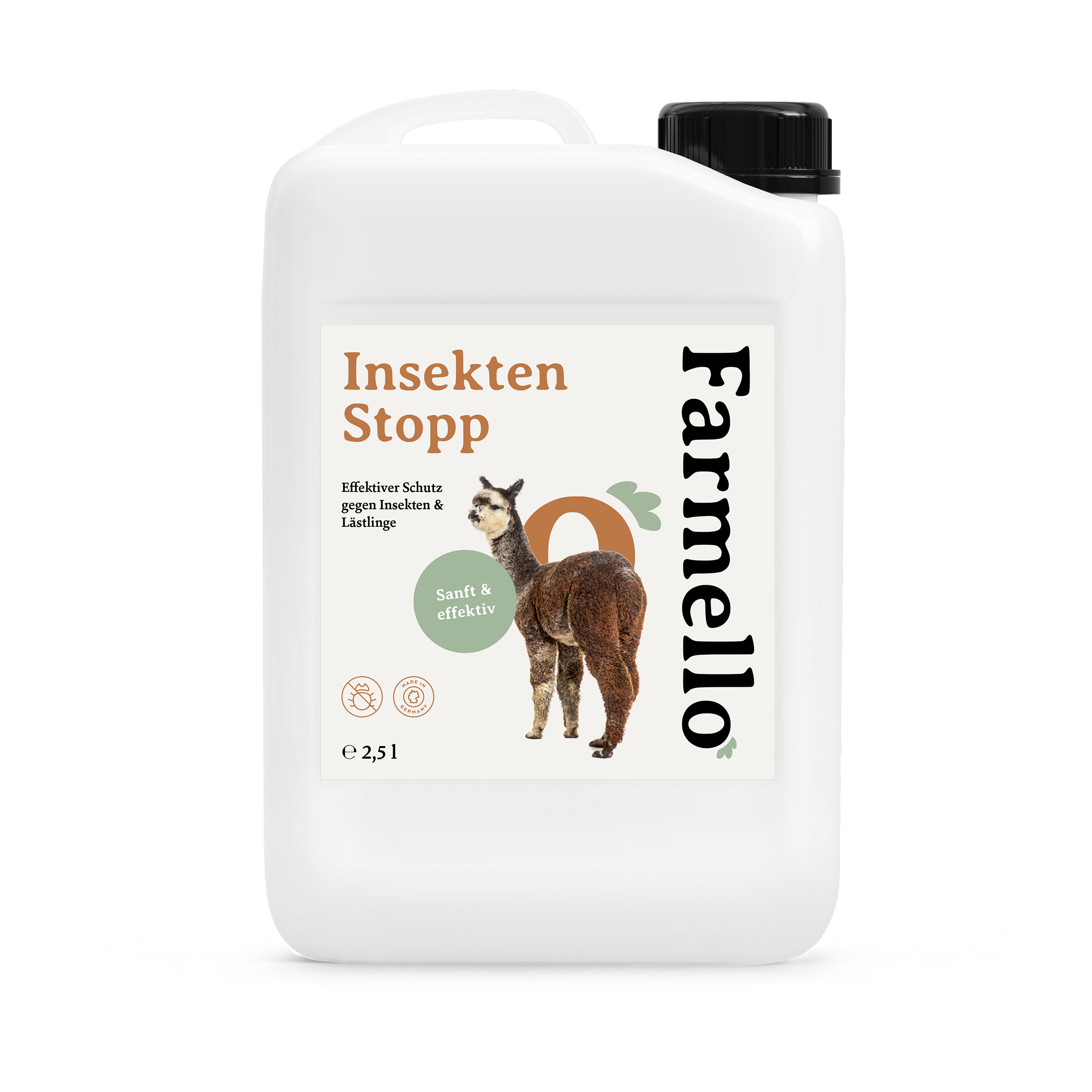 Farmello Insekten-Stopp-Spray für Alpakas | 2,5 L Kanister