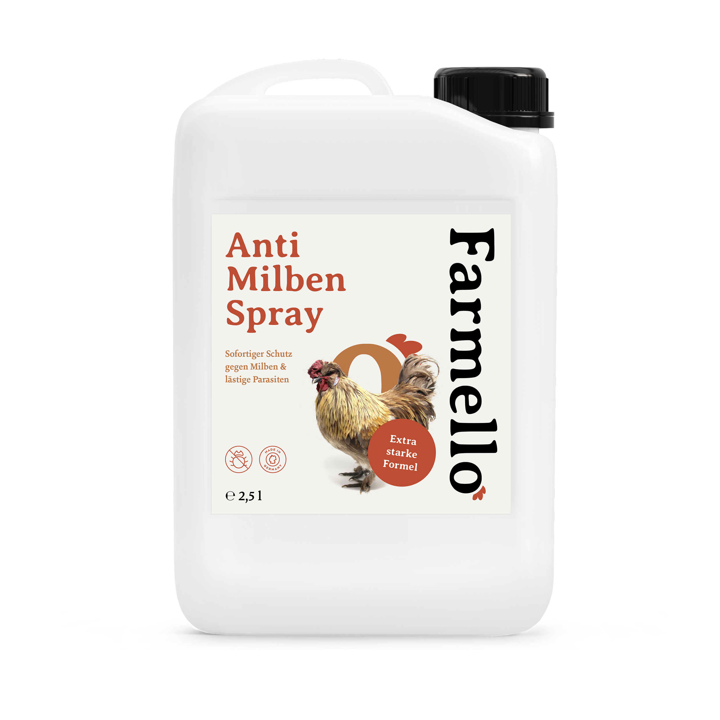 Farmello Anti-Milben-Spray für Hühner | 2,5 L Kanister